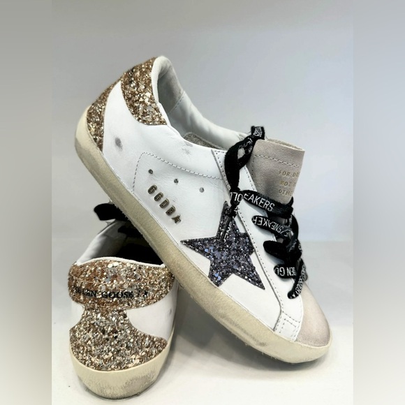 Golden Goose Superstar sneaker white, Seed Pearl, Gold, Black NIB Auth - Picture 2 of 11